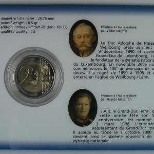 Luxemburg 2-Euro Coincard 2005 RS